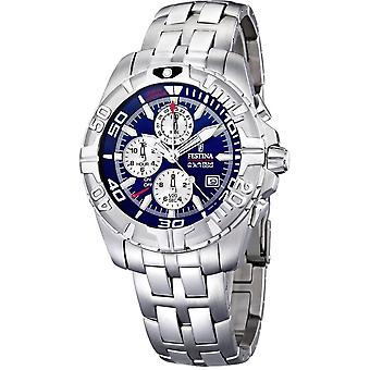 Festina Chrono sport kvarts analog mann klokke med rustfritt stål armbånd F16095/4