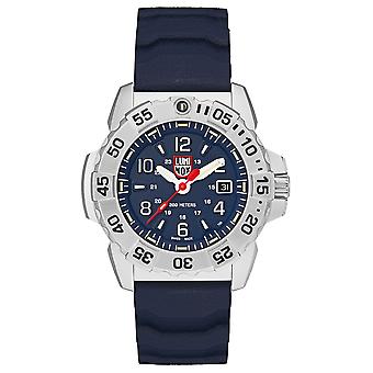 Navy seal staal Quartz analoog herenhorloge met siliconen armband XS.3253