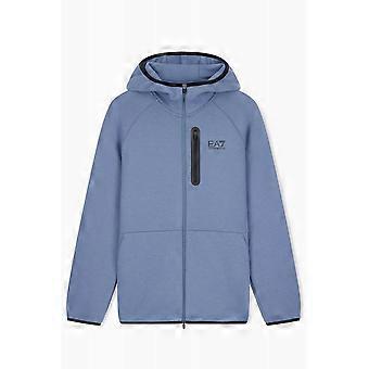 Men's EA7 Emporio Armani Ea7 | Emporio Armani Af20845 2517 Cotton Blend Ventus7 Full Zip Hood Top - China Blue