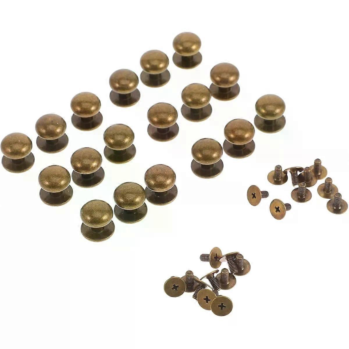 18pcs Mini Round Head Cabinet Knobs in Zinc Alloy with Screws