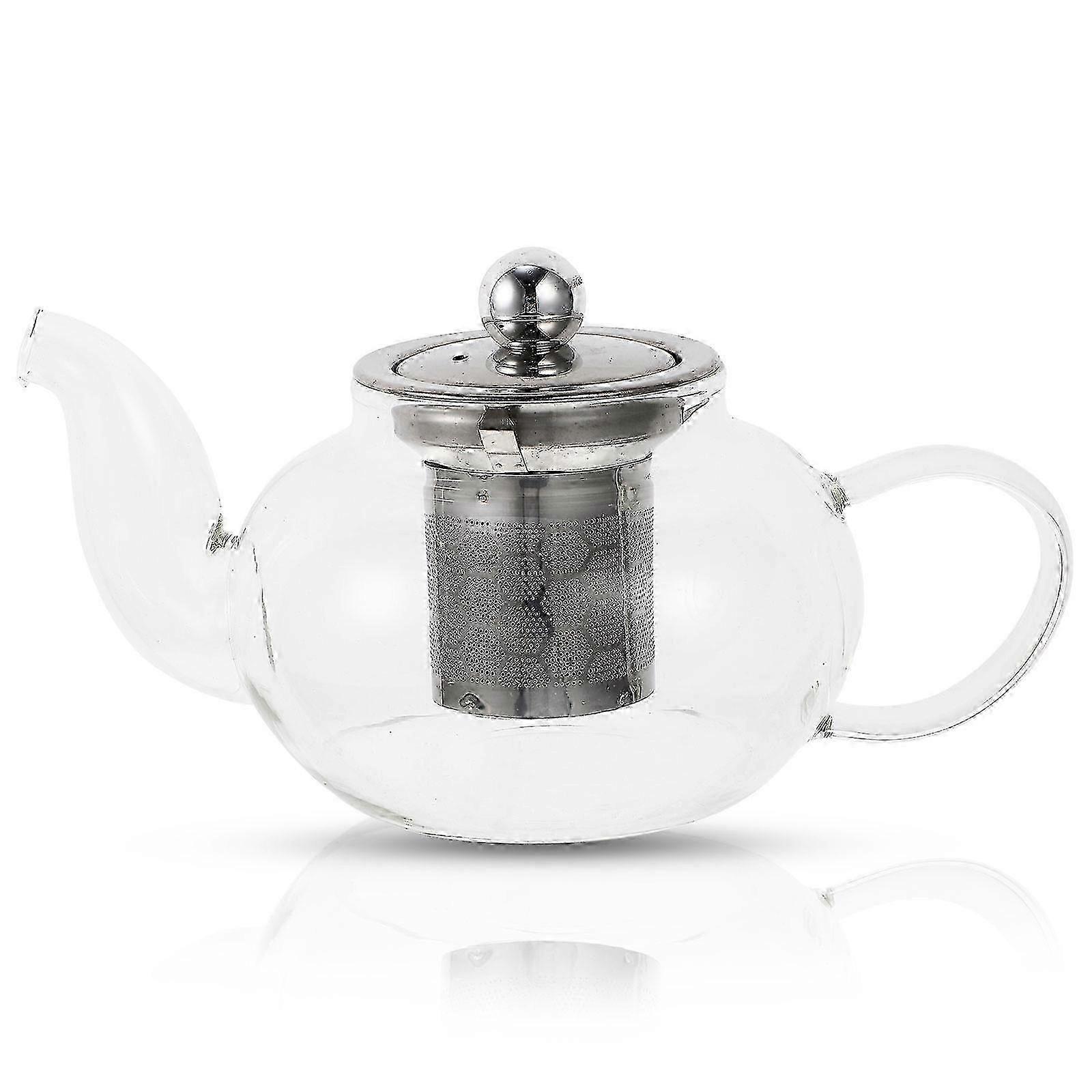 Round Tea Pot with Cover Delicate Design 1Set