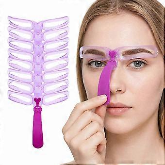 Eyebrow Shaping and Drawing Aid Tool, Plastic Makeup Tool for Beginners, Quick Natural Brow Creation, Time-Saving, Portable Reusable, Compatible with