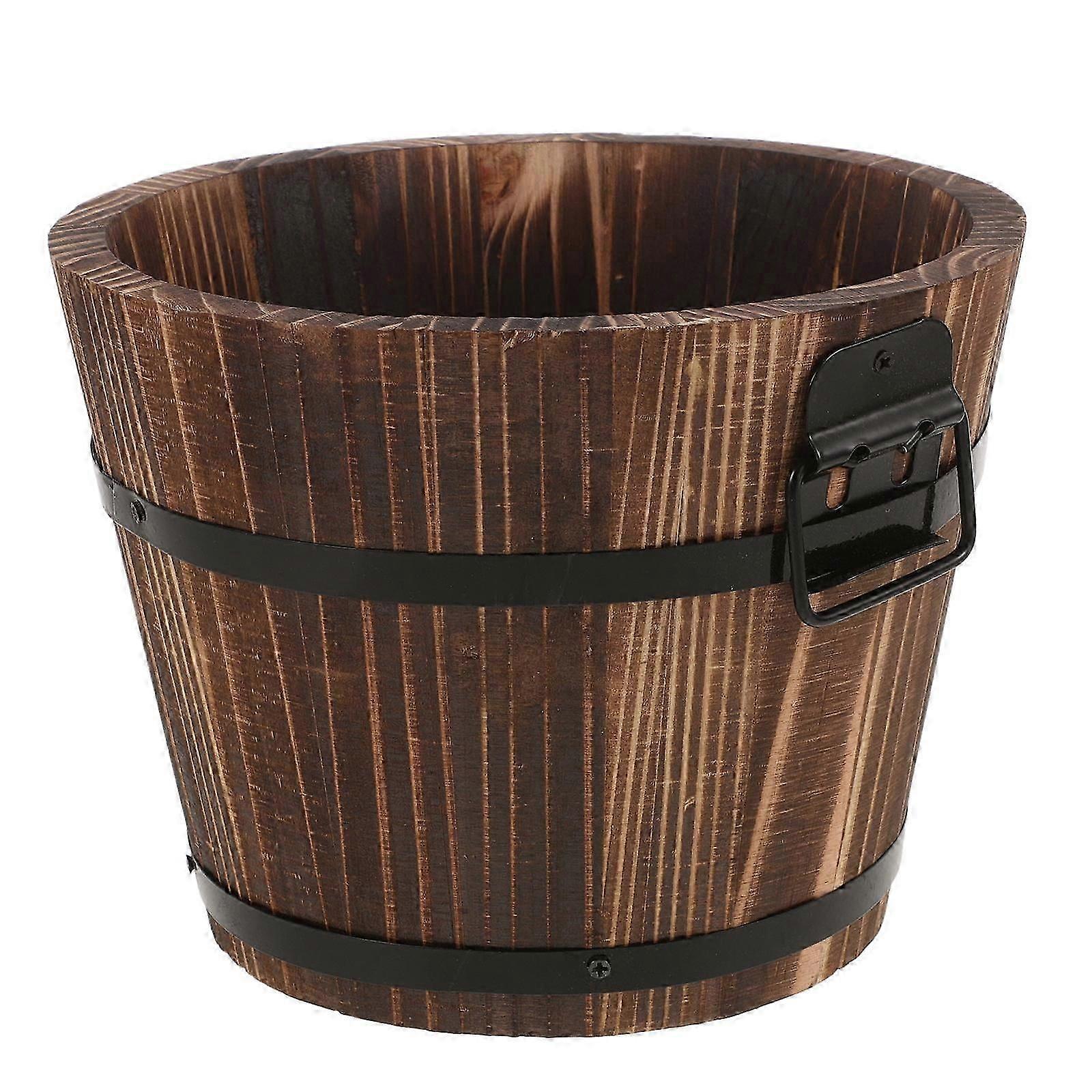 Compact Wooden Rice Storage Barrel