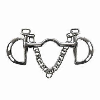 Kimberwick Bit with Curb Chain | Stainless Steel Construction, Kimberwicke Bit,