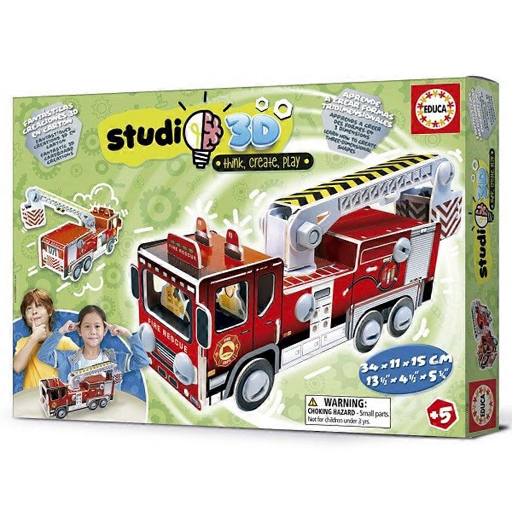 Educa Studio 3D Cardboard Creation - Fire Engine