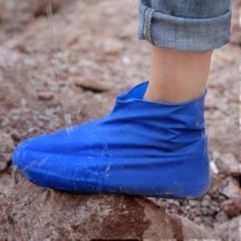 Vattentäta skoöverdrag Anti Slip Lätta Bekväma Regnskoöverdrag För Vuxna För Utomhusresor L Storlek: Lämplig för 38-46 EU-storlek Blå