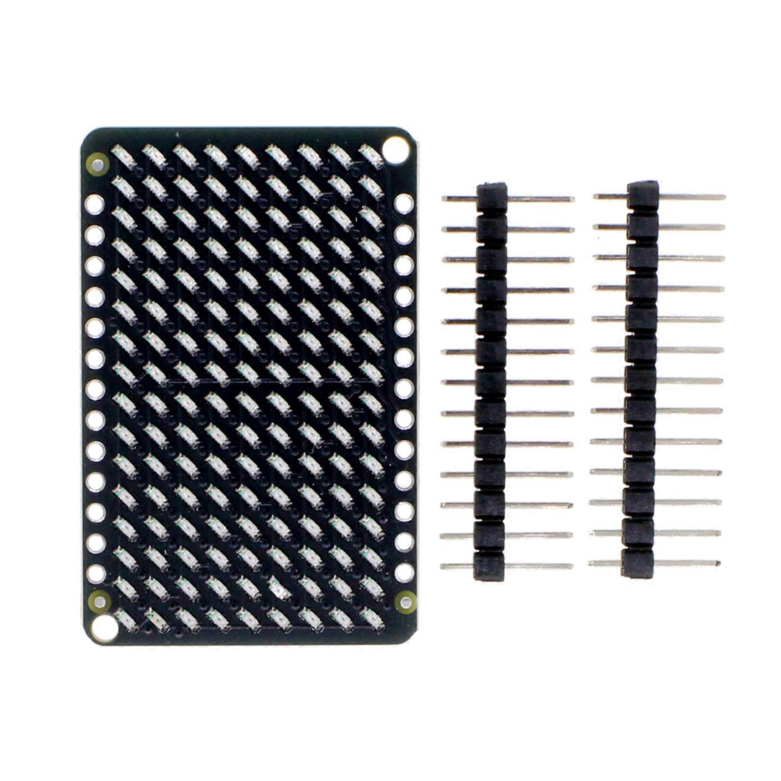 144-LED Programmable Board for Microcontroller Display Projects, with IS31FL3731 Driver Hardware Required for Control Multicolor