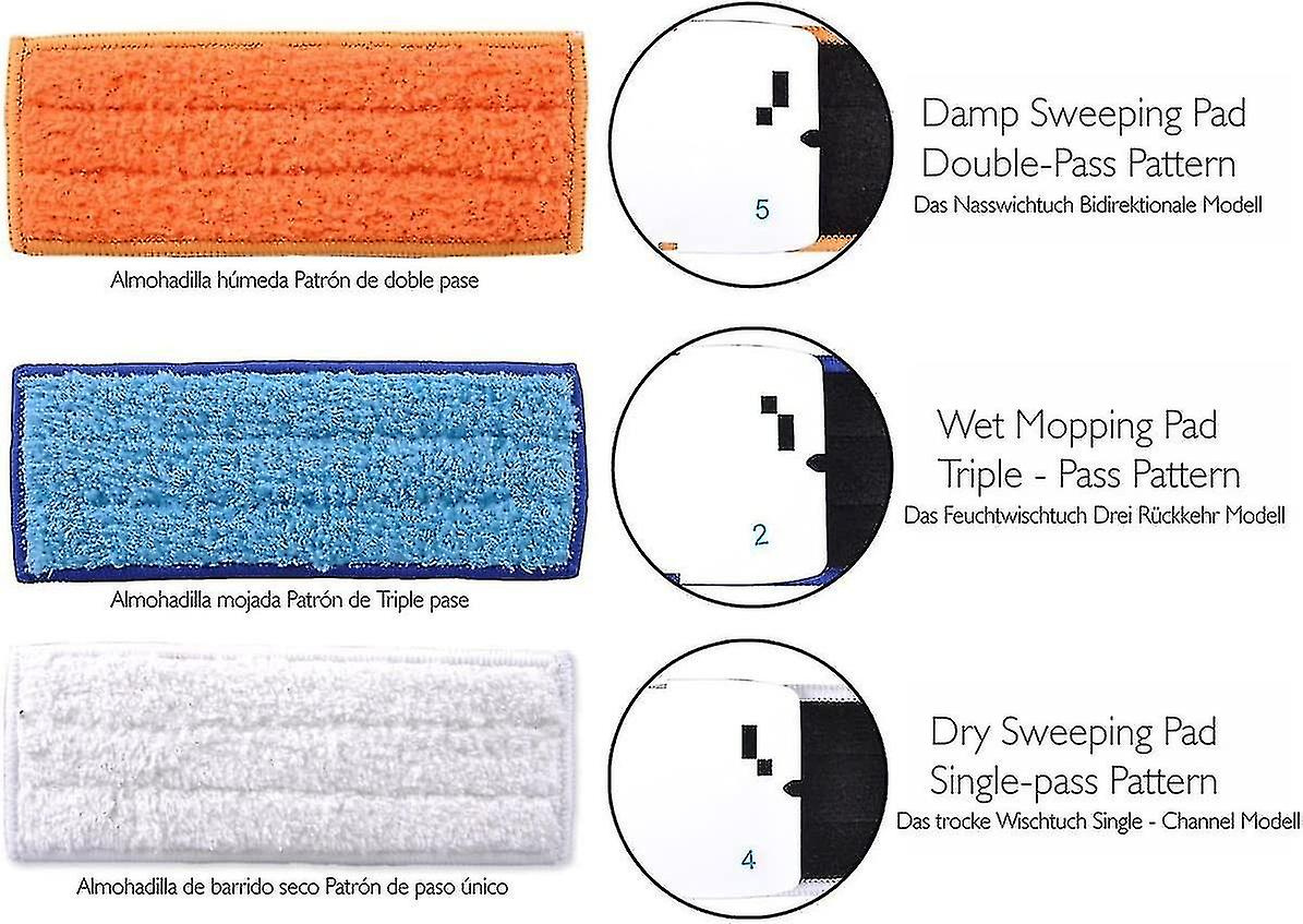 5 Pcs Compatible With 240, Reusable Replacement Microfiber Cloth , (wit