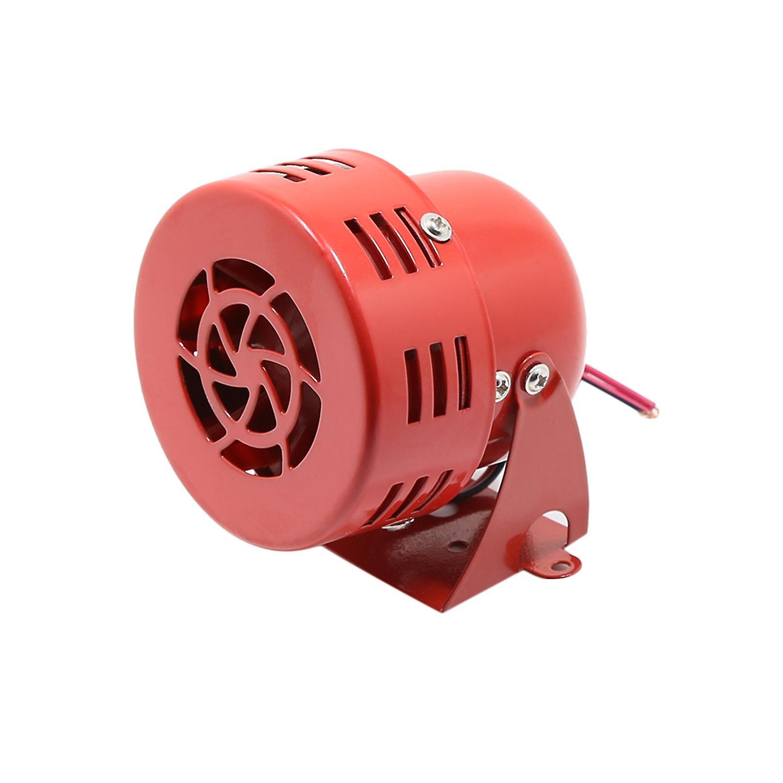 Loud Sound Horn 12V 105dB Electric Car Driven Brake Motor Air Raid Siren Horn Alarm Loud 50s Red