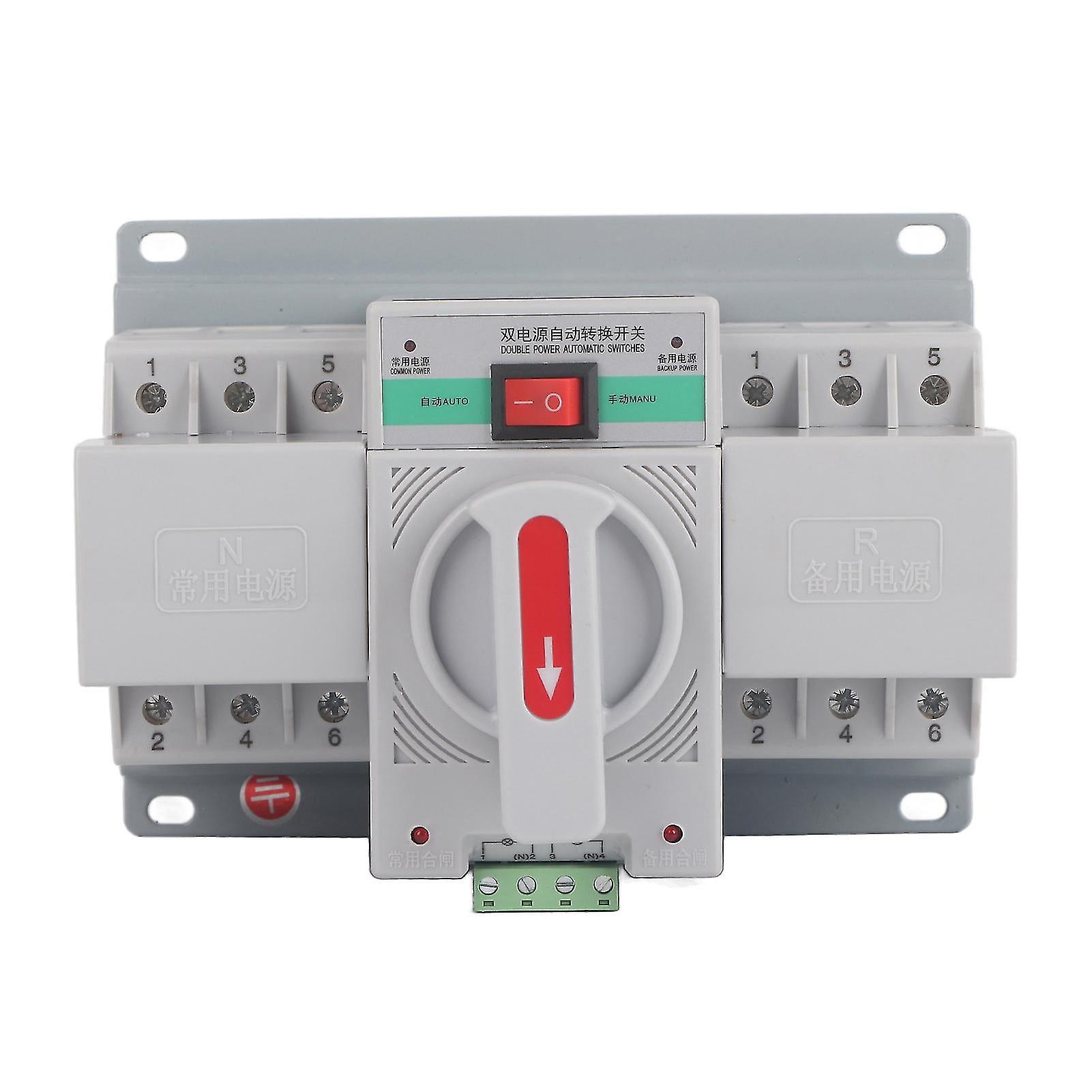 1Pc 380v 63a 3p Mini Intelligent Dual Power Automatic Transfer Switch Circuit Breaker