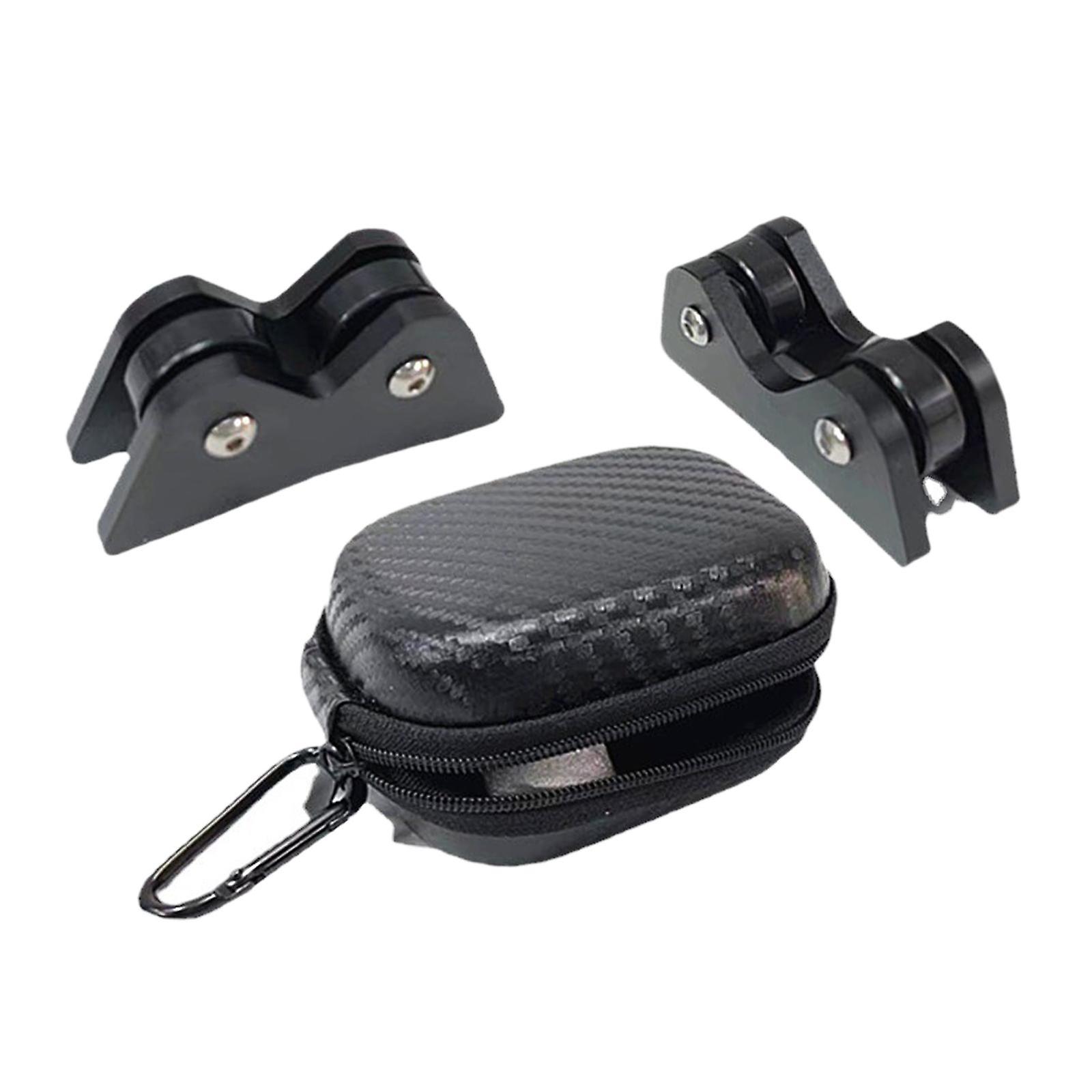 2Pcs Billard Queue Straightness Checker mit Tragetasche Erkennung Schwarz