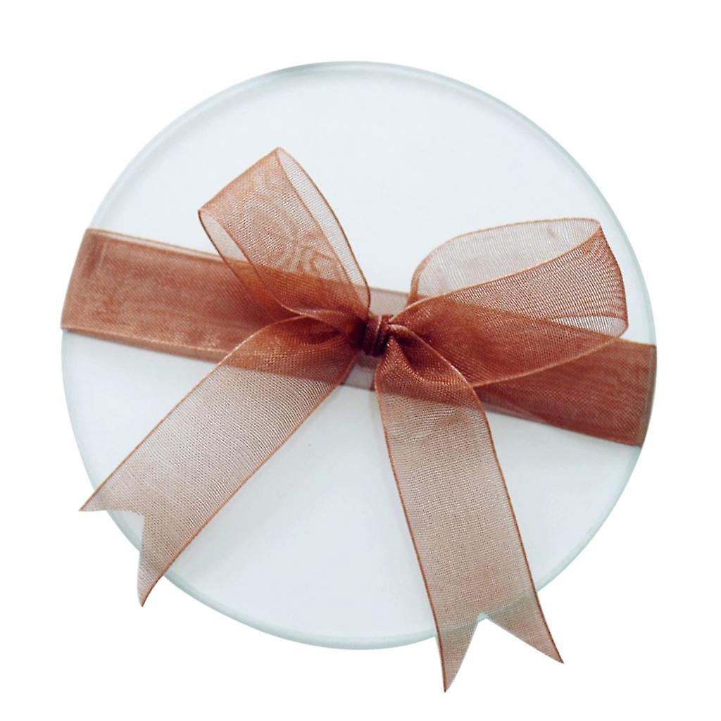 Table Cup Mat with Brown Ribbon