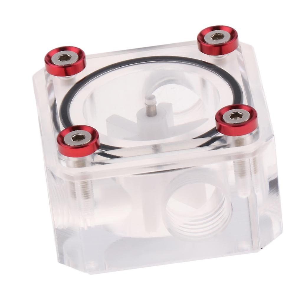 Water Cooling Flow Meter Acrylic G1/4 Threaded Flow Indicator Square White