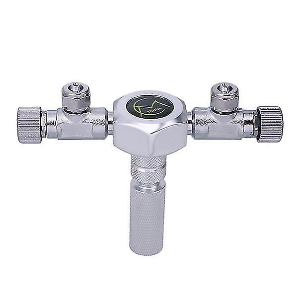 2 In 1 Manifold Connectors Co2 Connector Metal Inline Tubing For Aquarium Fish Tank