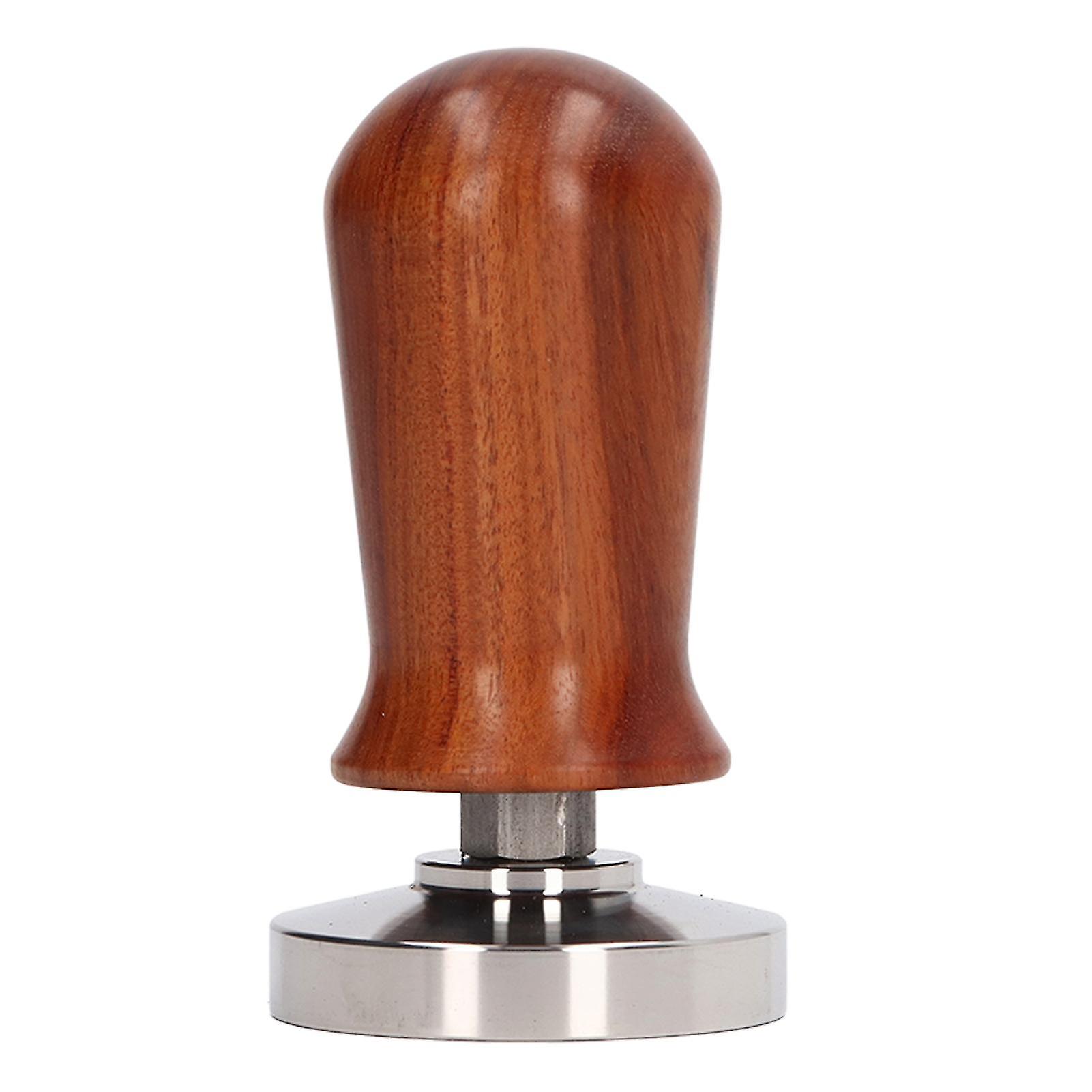 Presse à café ergonomique en acier inoxydable, design séparé, poignée en bois, outil portable pour café à domicile, 53 mm