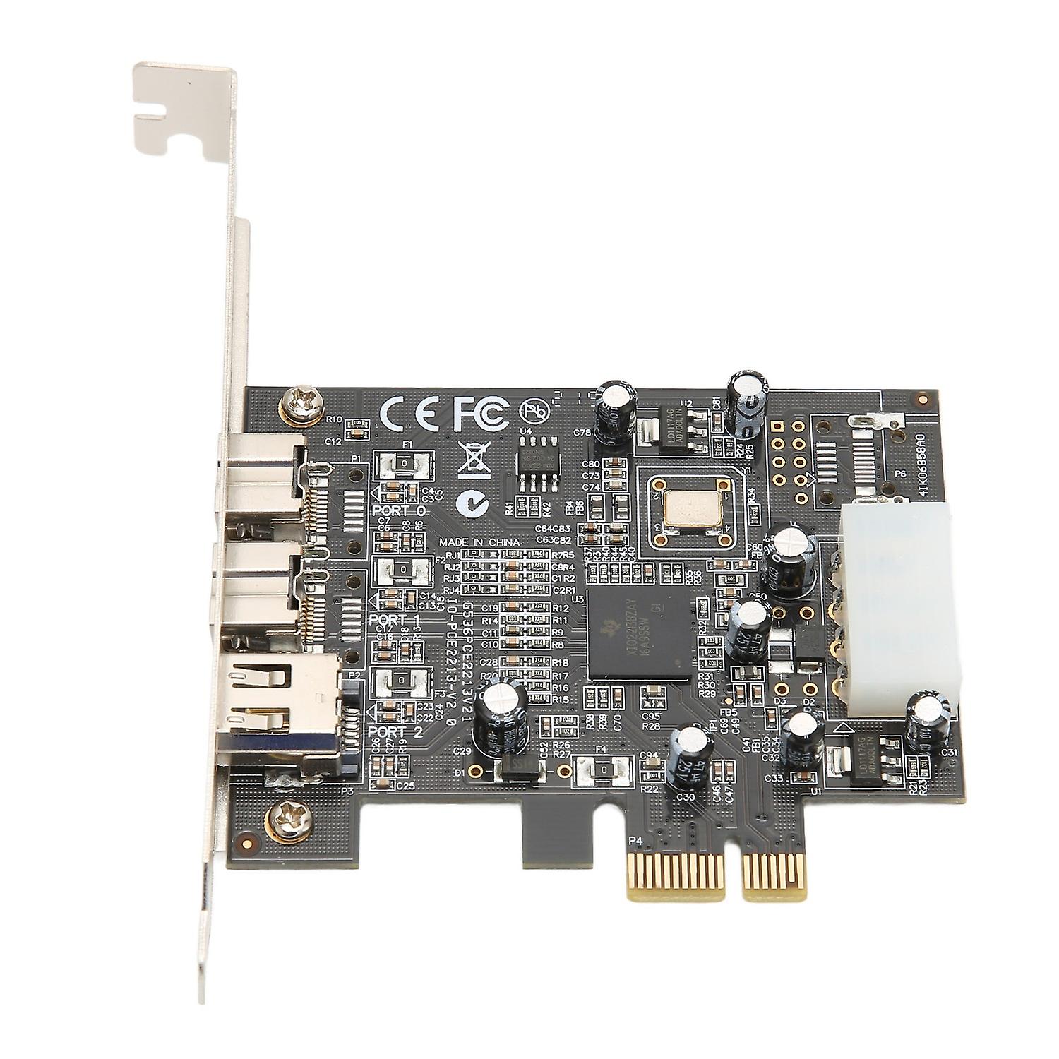 PCI Express Firewire-kaart met 2 1394B-interface 1 1394A-interface Plug and Play PCIE naar 1394B-video
