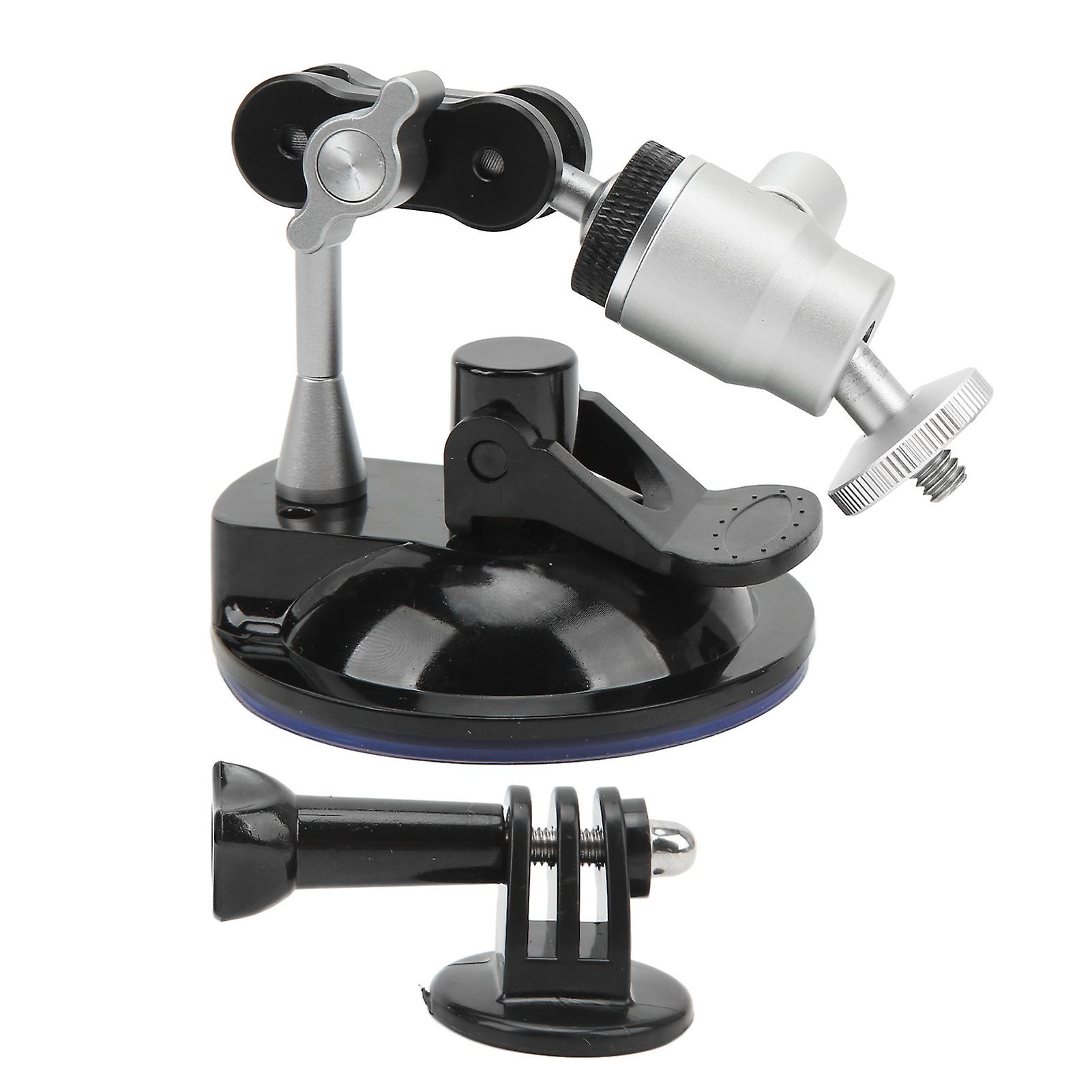 Universal Camera Compatibility, Action Camera Car Mount Offers Adjustable Tripod Ball Head And Smooth Surface Adhesion For Flexible Positioning