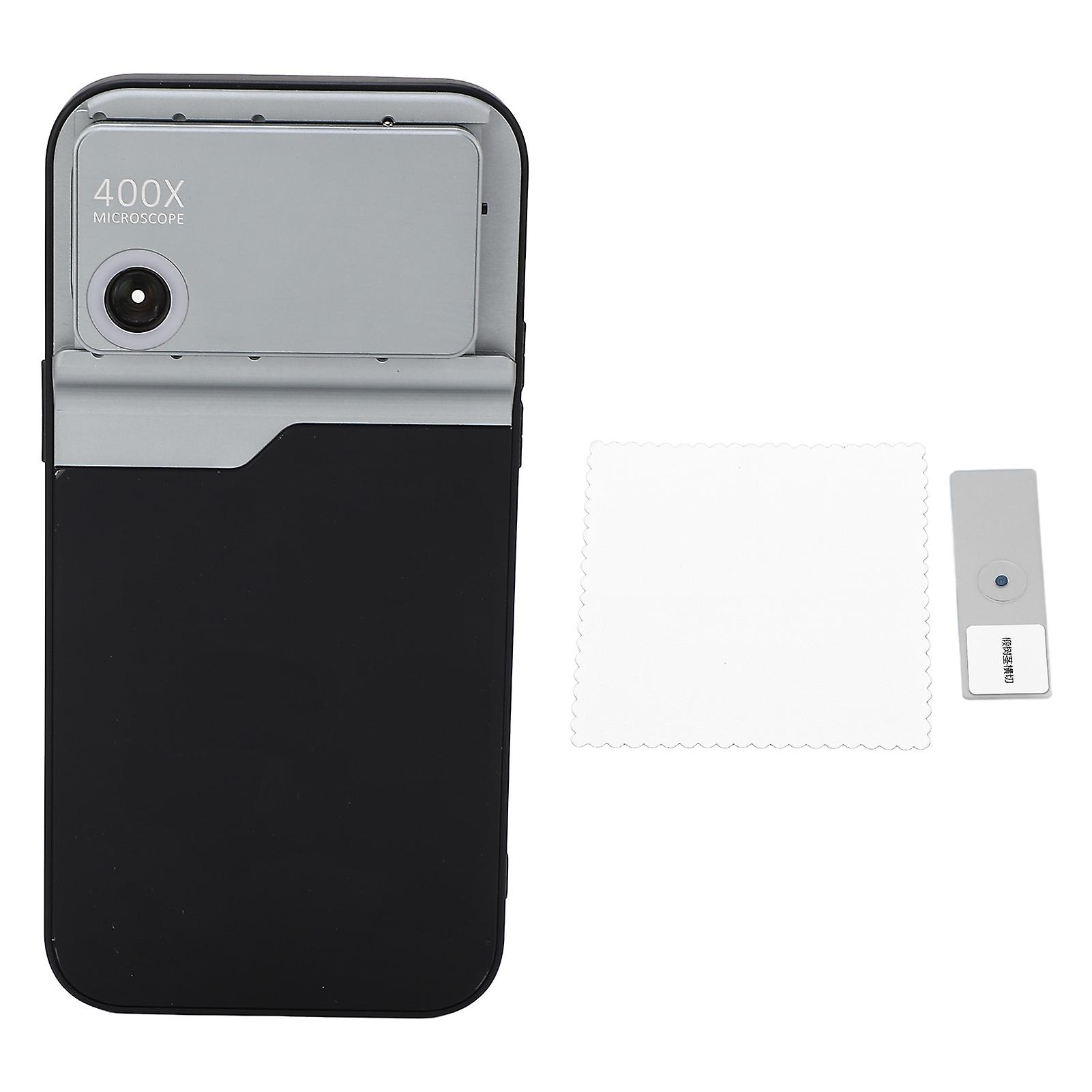 400x HD Mini Microscope Lens for iPhone 14 Pro Max - Easy Install, LED Light, Kid-Friendly