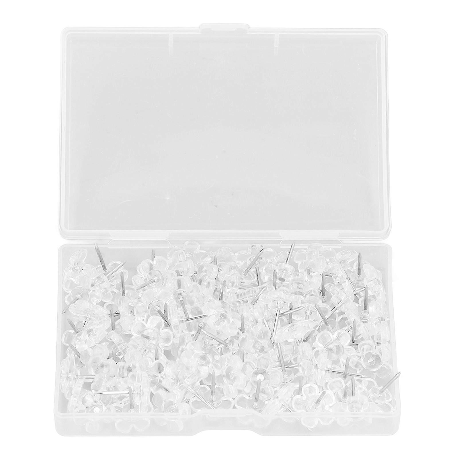 100 Pcs Corsage Pins Transparent White Plastic Flower Head Positioning Pins Corsage Pins Handicraft Decoration