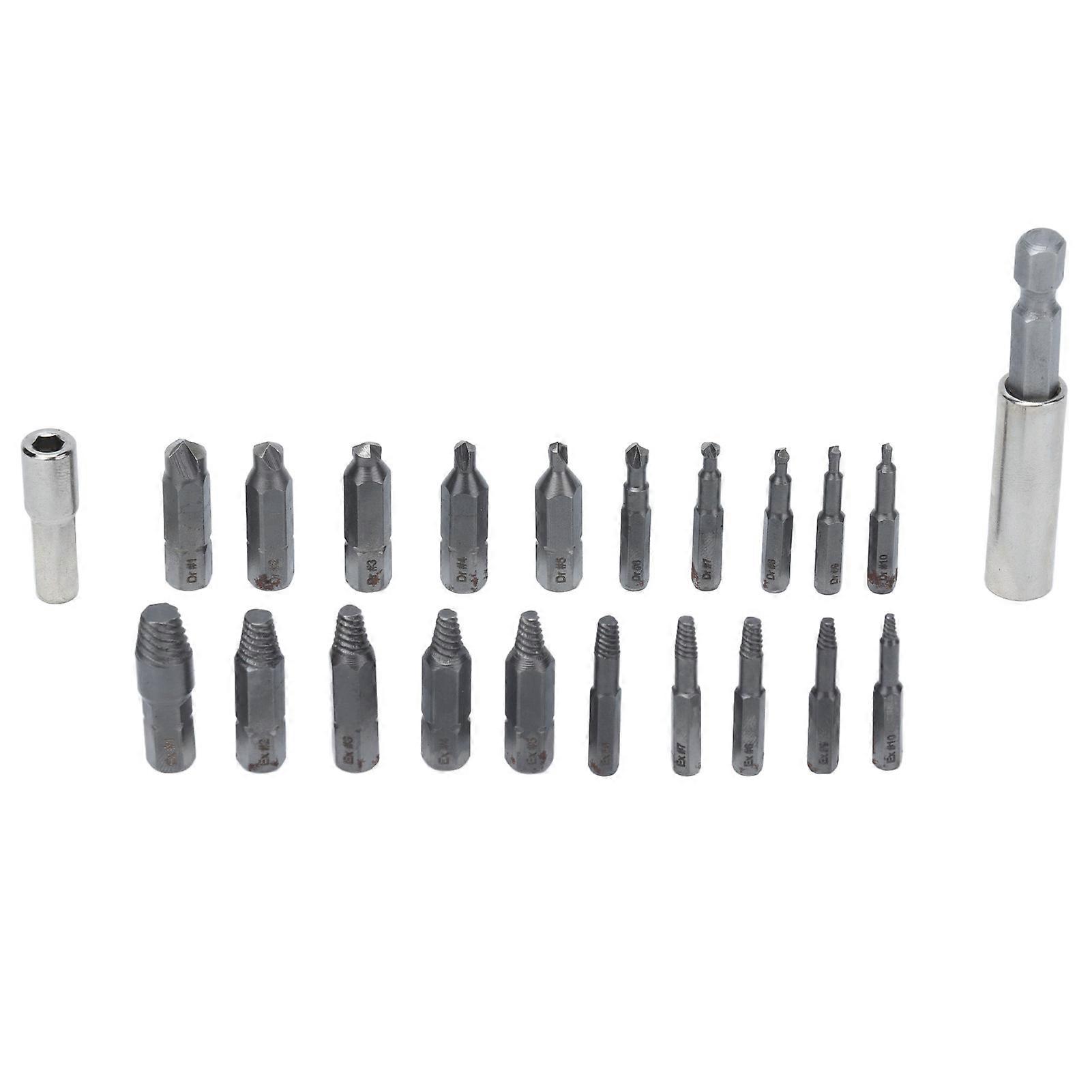 Bolts Extractor Kit Chrome Vanadium Steel Damaged Screw Stud Remover Tool Set with Storage Box