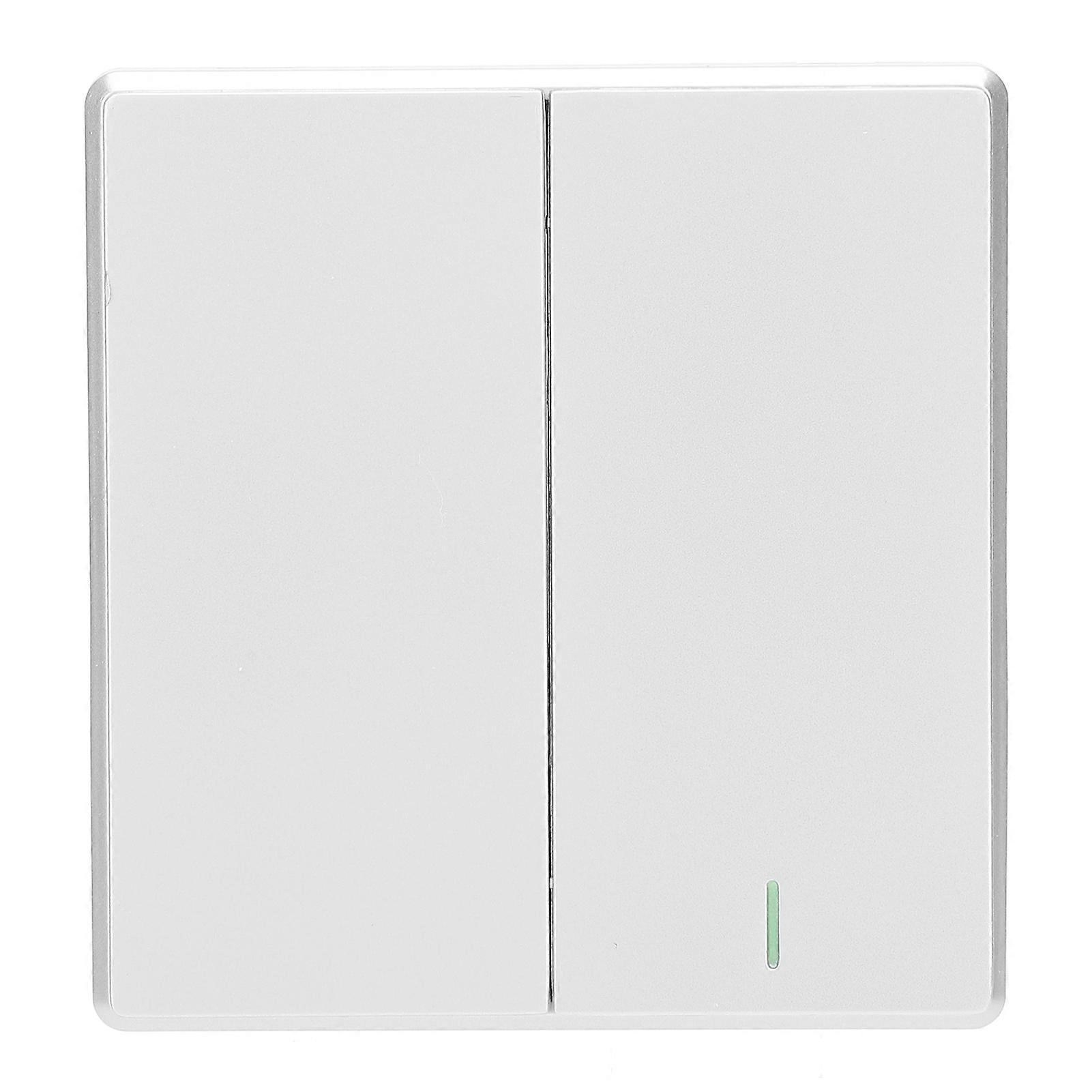 TDL-9987-2 Wireless Double Wall Switch Silver 10A 433MHz Remote