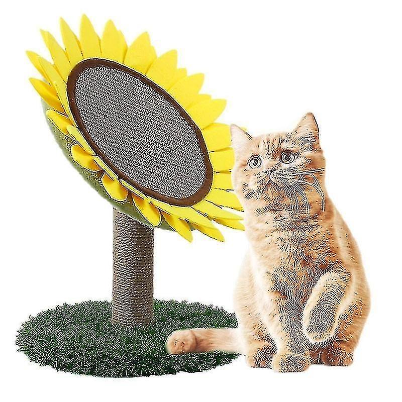 Sunflower Cat Scratching Tree Activity Center Cave Toy