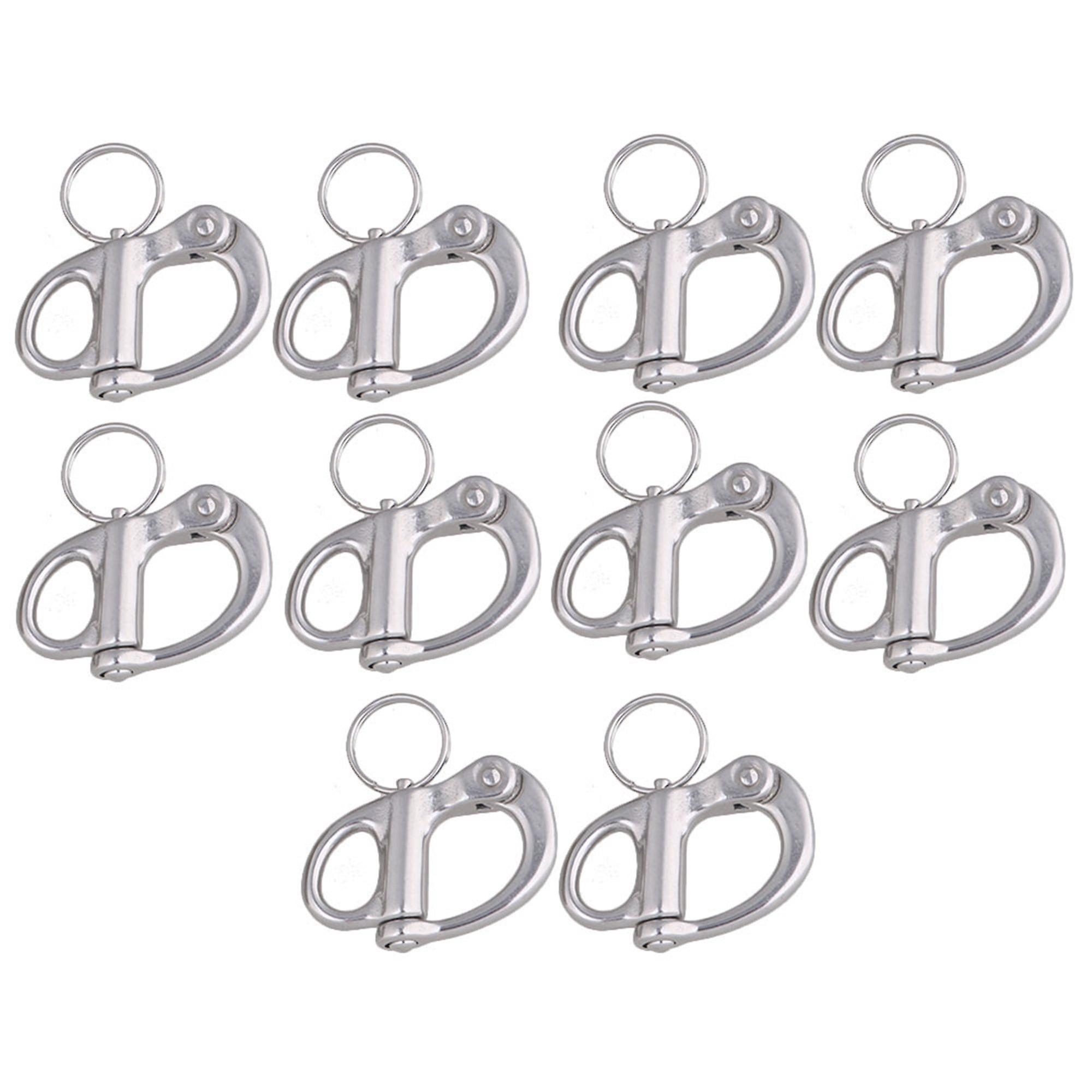 10PCS 35x2x21mm Rigging Sailing Boat Yacht Marine Hard Fixed Bail Snap Shackle
