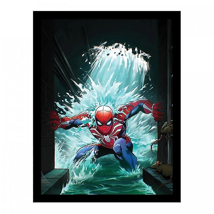 Spider-Man Water Framed Poster