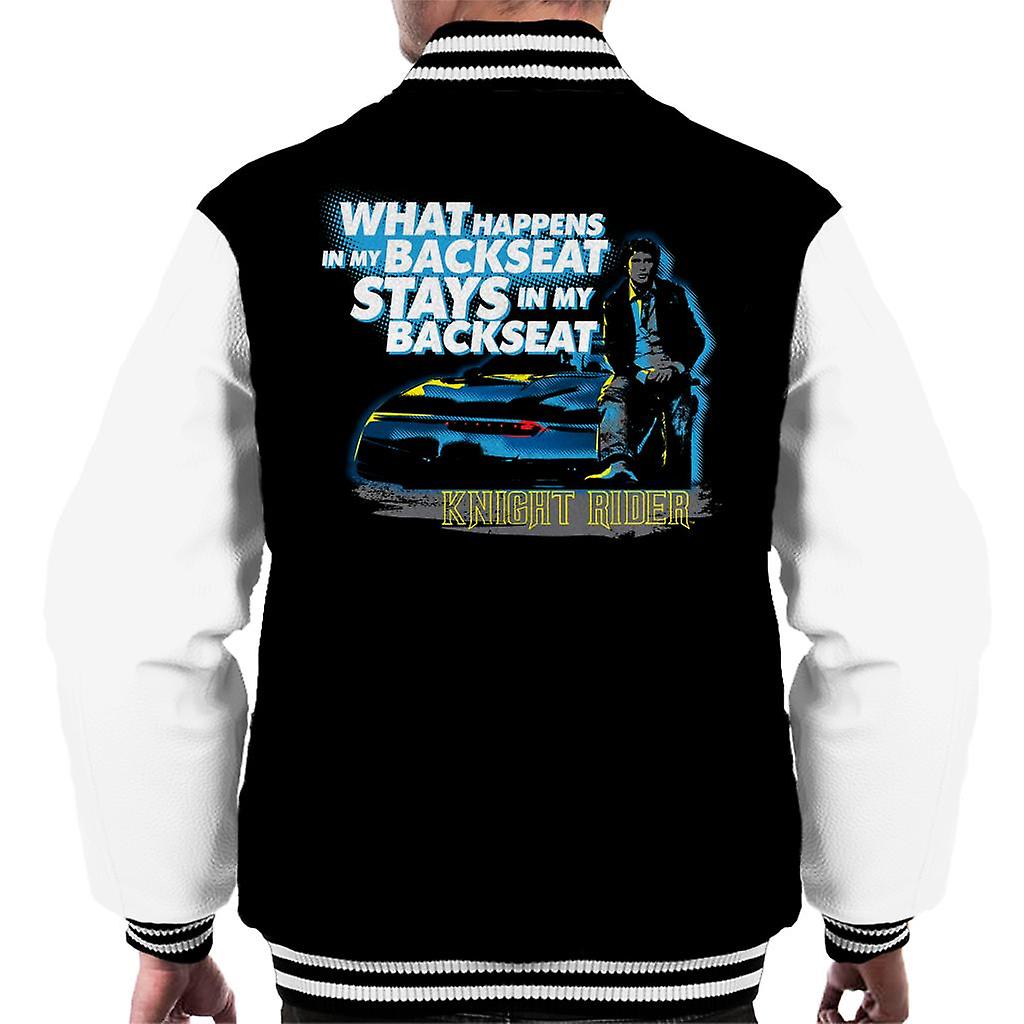 Knight Rider What Happens In My Backseat Stays In My Backseat Men's Varsity Jacket