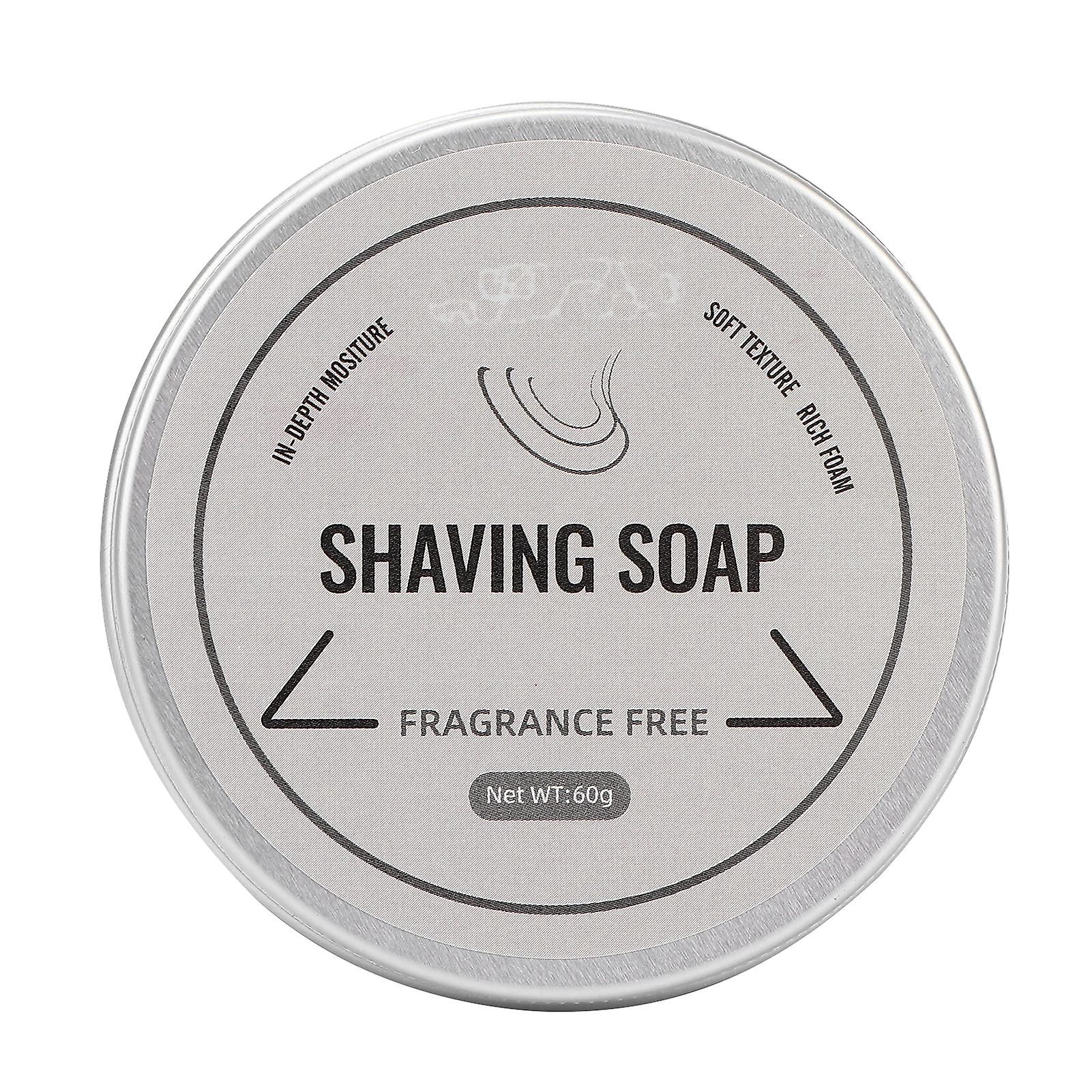 Men Delicate Shaving Soap Home Salon Portable Mild Fragrance Free Shaving Soap 60g