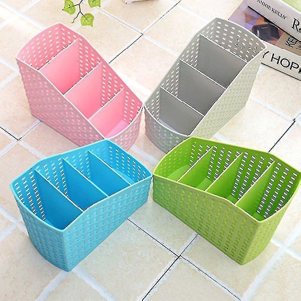Multifunctional rattan-like narrow four-compartment storage box