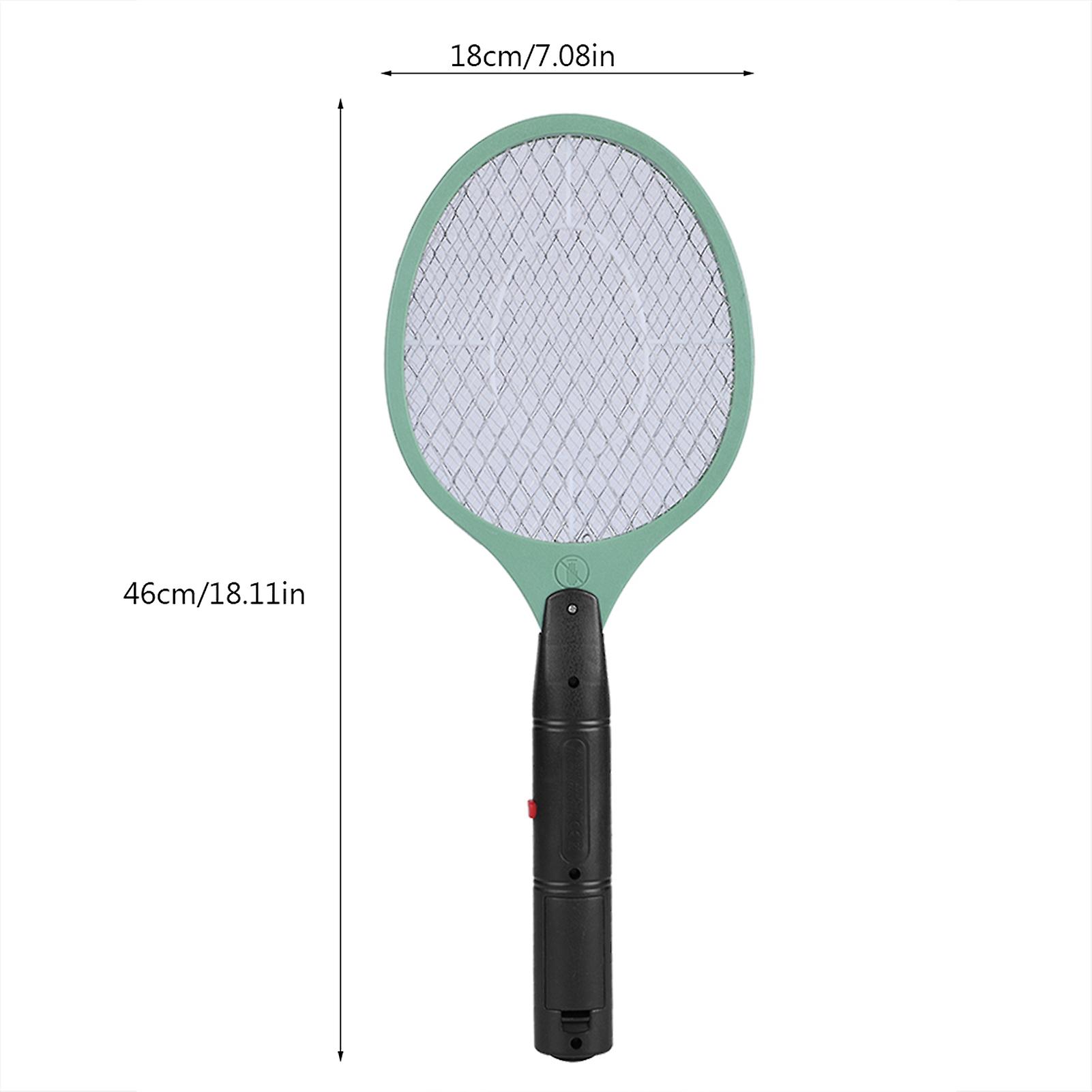Cordless Battery Power Electric Fly Mosquito Swatter Bug Zapper Racket Insects Killer Green