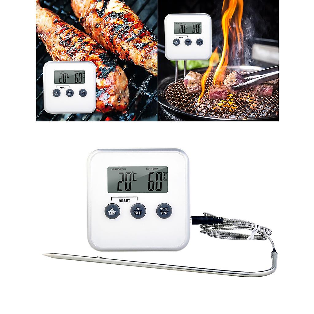 Food Thermometer Detection With Timer Function & Pro-be Kitchen Cooking Temp