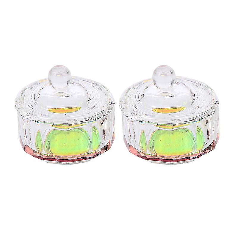 2pcs Nail Crystal Glass Cup