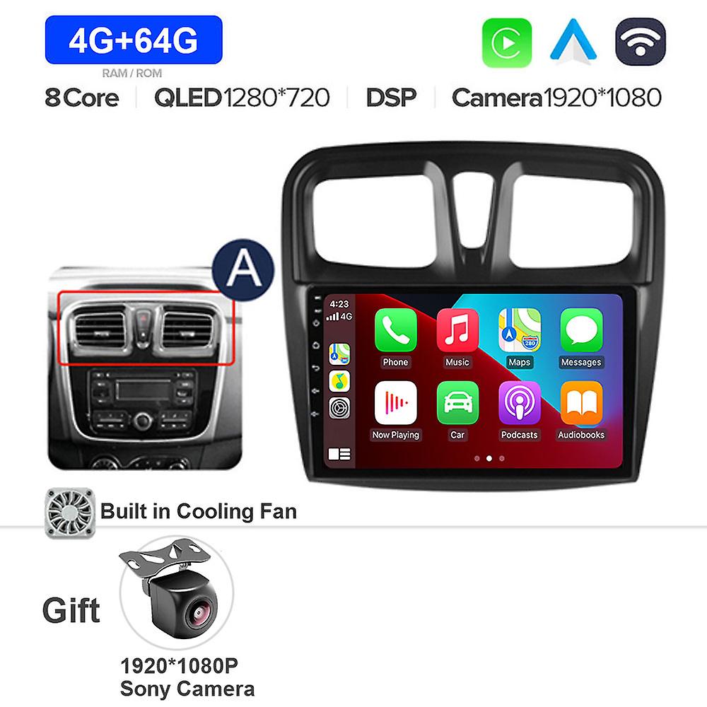 Android 13 Car Radio Multimedia Player For Renault Logan 2 Sandero 2 2012 - 2019 No 2 Din Gps Carplay Stereo Navigation No Dvd
