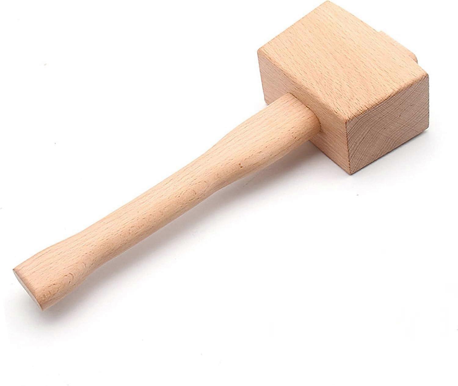 Wooden Carpenter's Mallet Hammer Handle Beech Carpentry Tool Inclined Strike For DIY Work From 245 mm