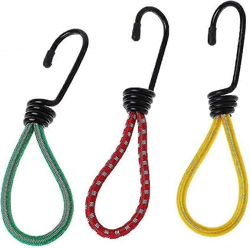 12pcs Outdoor Camping Bungee Tent Hook Buckle Rope Straps Bundle Fixed Top Elasticity Rig Hook Rig Cord