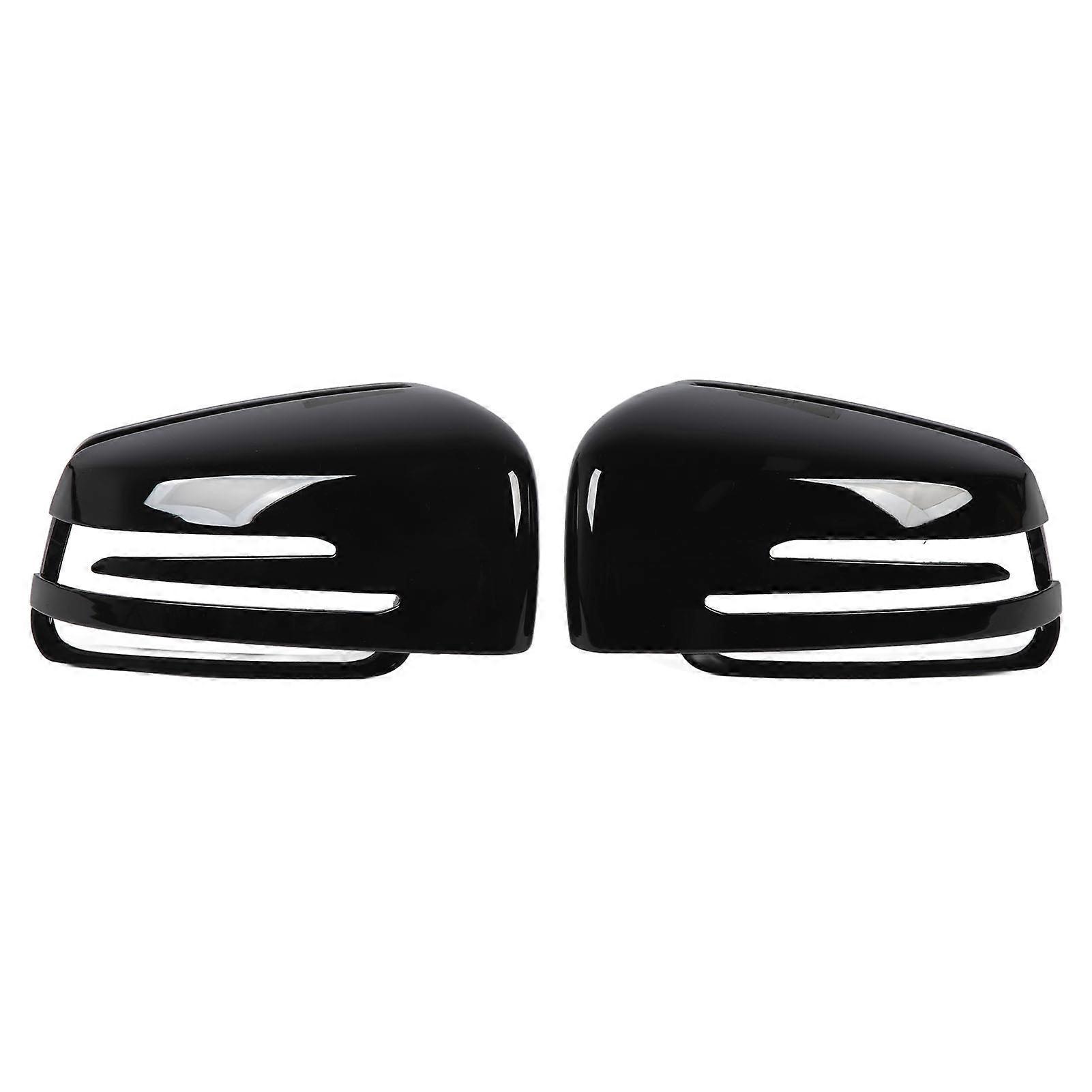 Rearview Mirror Cover A2128100964 Wing Mirror Cap Replacement For Benz S?Class W221 C?Class W204 CLS C218 E?Class W212 Glossy Black