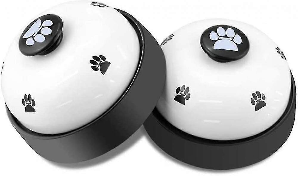 Dog Training Bell, Set Of 2 Dog Puppy Pet Potty Training Bells, Dog Cat Door Bell Tell Bell With Non-skid Rubber Base