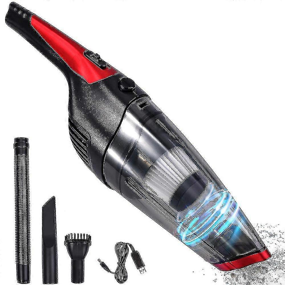 Aspirapolvere portatile senza fili, ricaricabile (carica USB), potente aspiratore, aspirapolvere portatile per la pulizia della casa e dell'auto de...