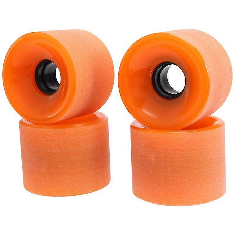 4Pcs/Set 60X51Mm Cruiser Skateboard Wheels PU Wheels Long Board Cruiser Wheels,Orange