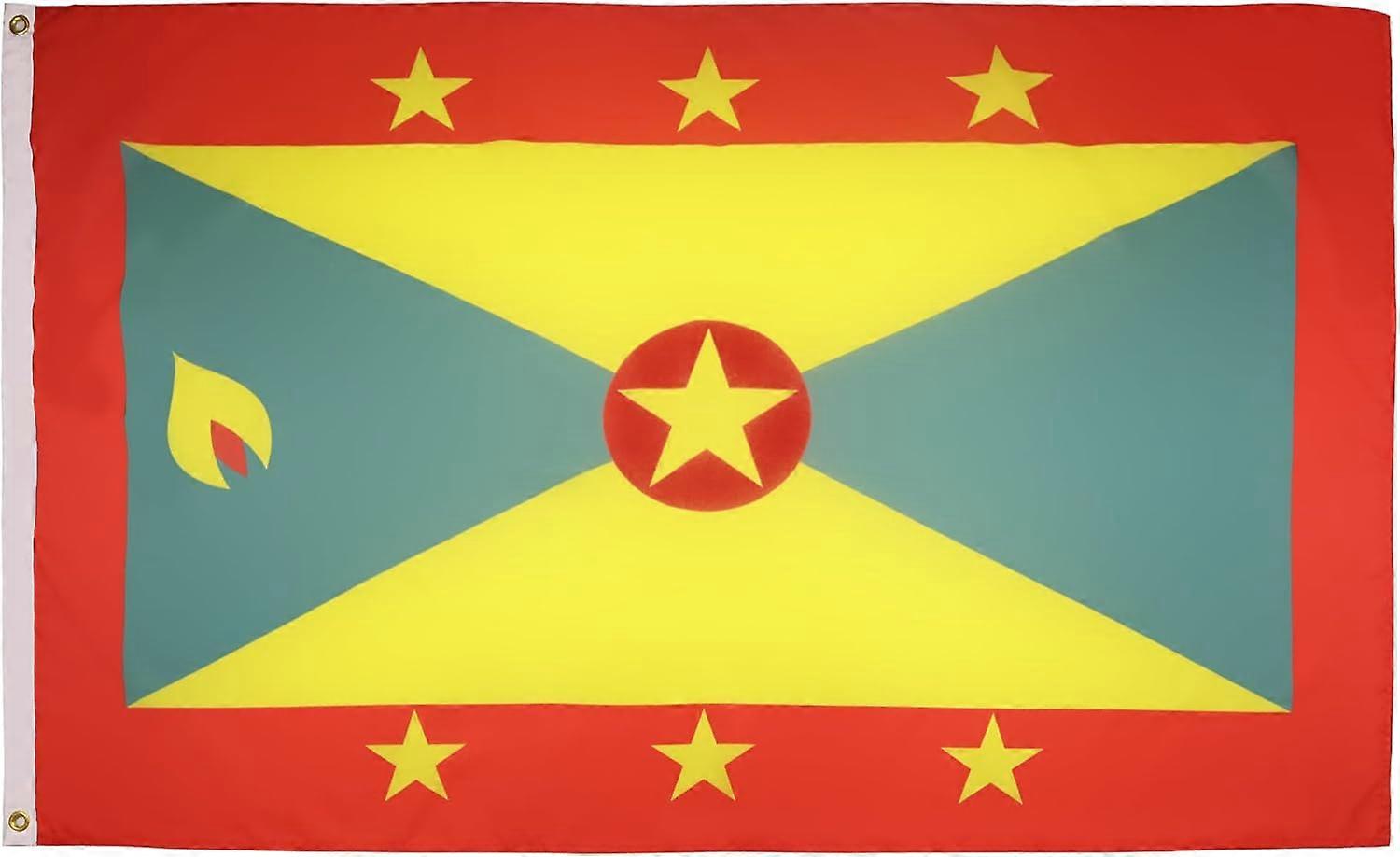 Grenada Flagga Grenadiska flaggor Banner Ljus polyester Stil 240