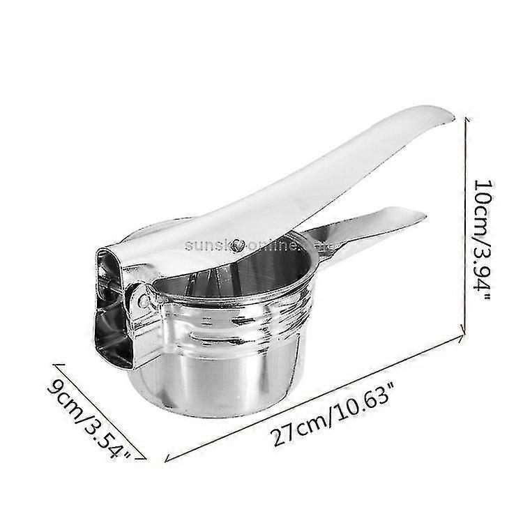 2pcs Potato Fruit Vegetable Manual Press Stainless Steel Crusher Squeezer