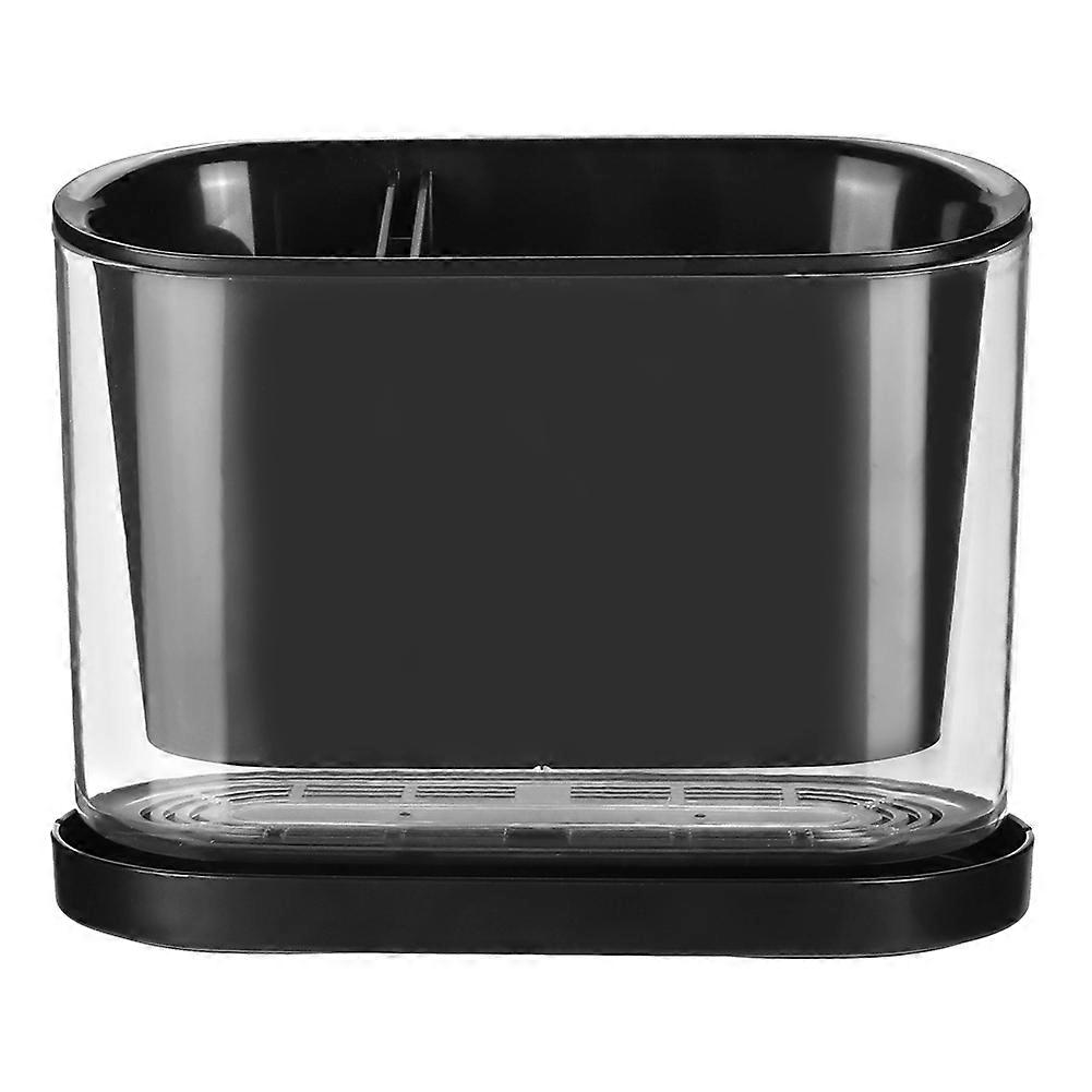 Kitchen Tableware Chopsticks Spoon Fork Draining Rack Organizer Storage Cutlery Holder(Black)