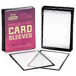 Perfect Fit Card Sleeves, Black Border, 100-pack