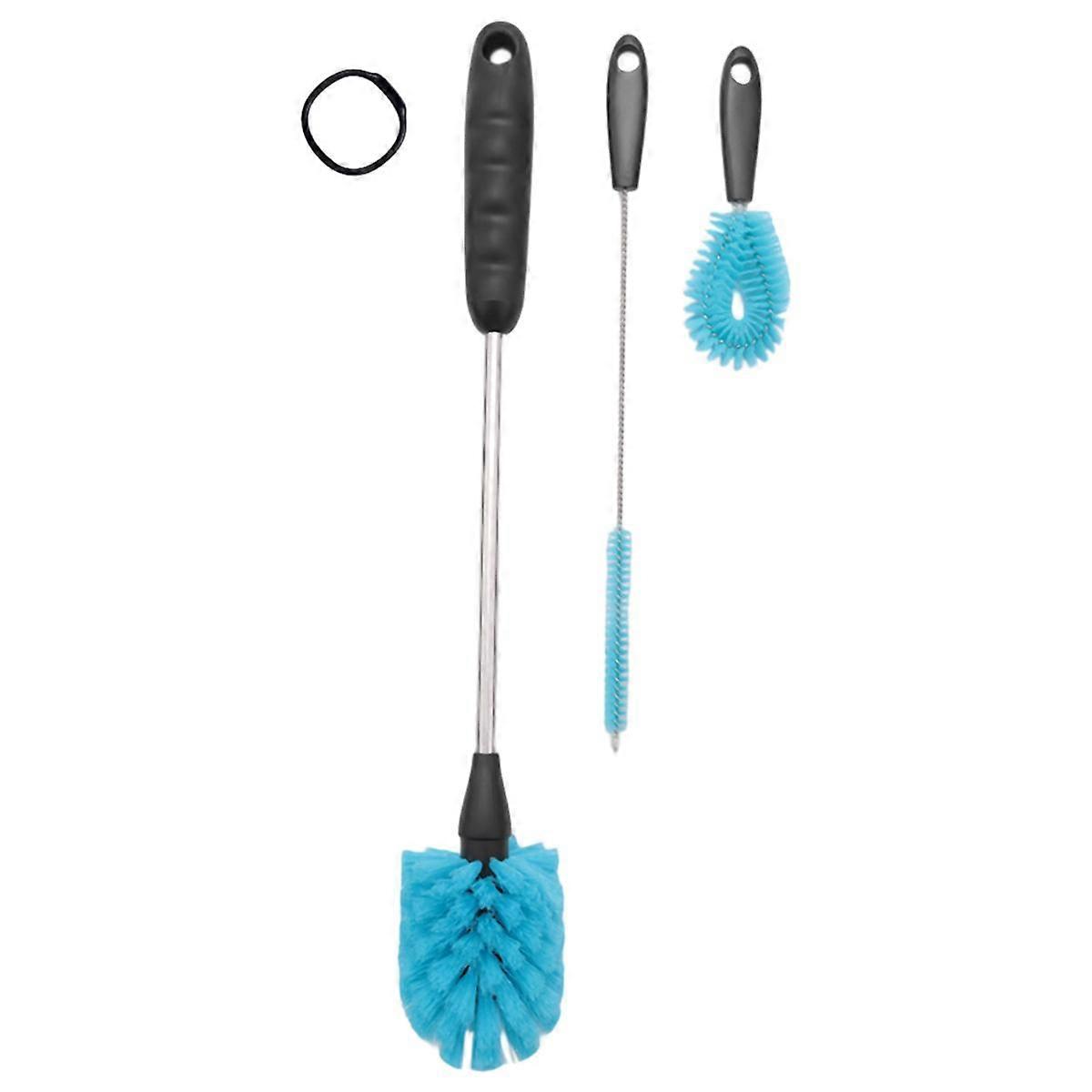 Stainless Steel Water Cleaning Brush Set,Long Handle Cleaner Set, Built for Narrow Neck Bottles