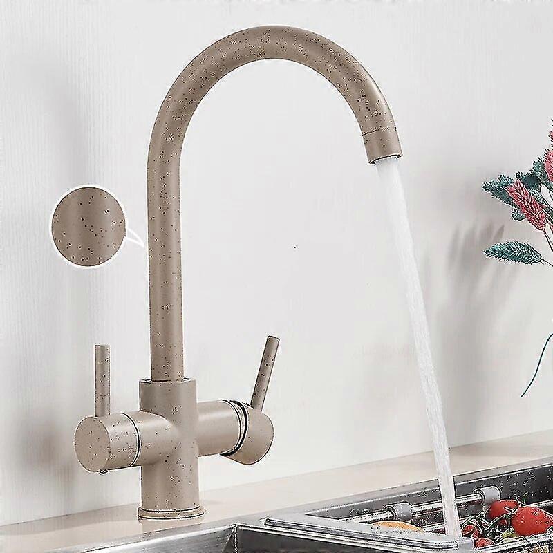 High qualityMatte Black Filtered Kitchen Faucet 360 Rotation Water Filter Tap Three Ways Sink Water Filtered Crane For Kitchen