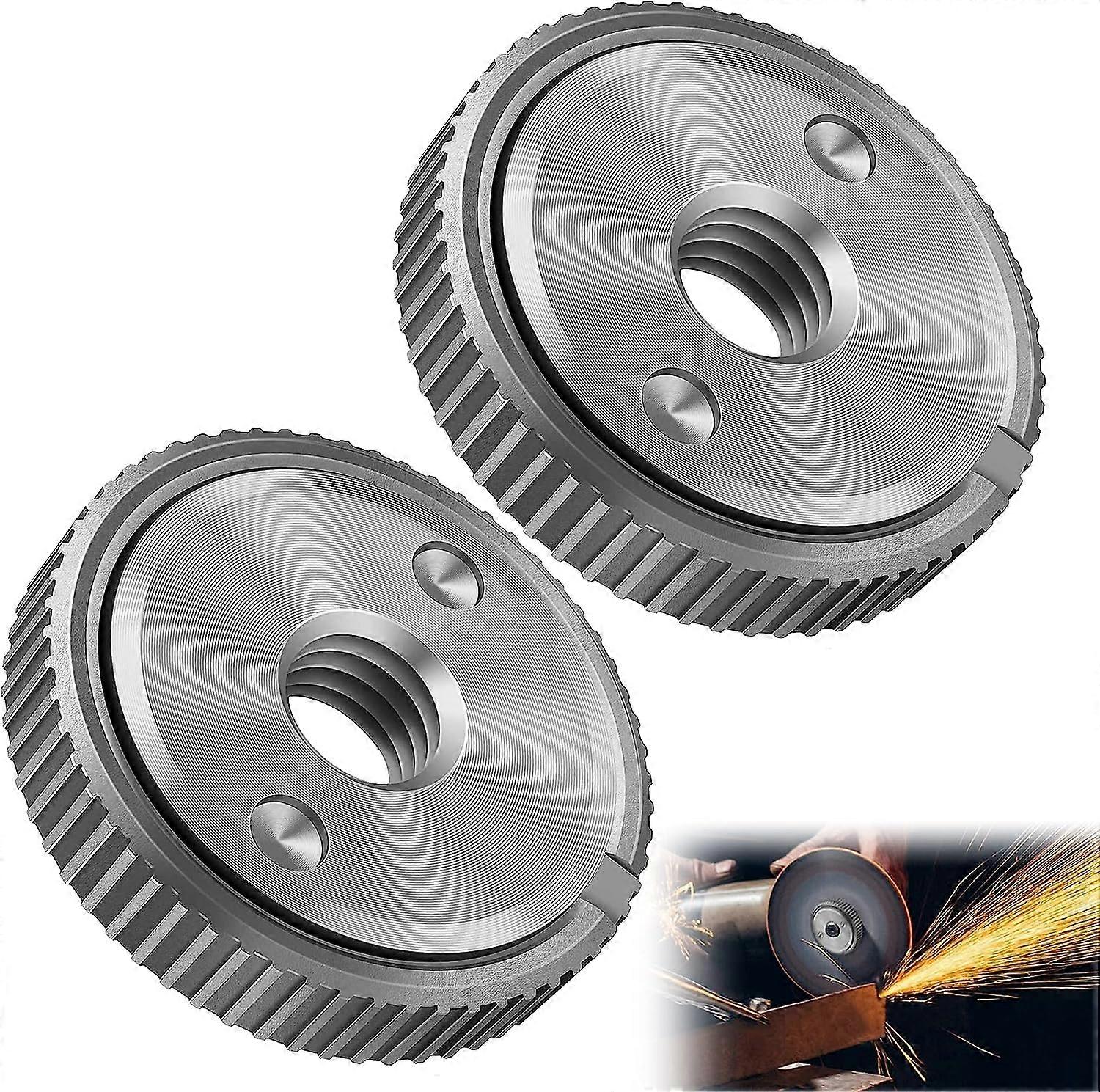 2 Pices L'Crou De Serrage Rapide Convient Toutes Les Meuleuses Angulaires Avec Filetagem 14,Meuleuse D'Angle Angulaires Accessoires Disque A Tronconn