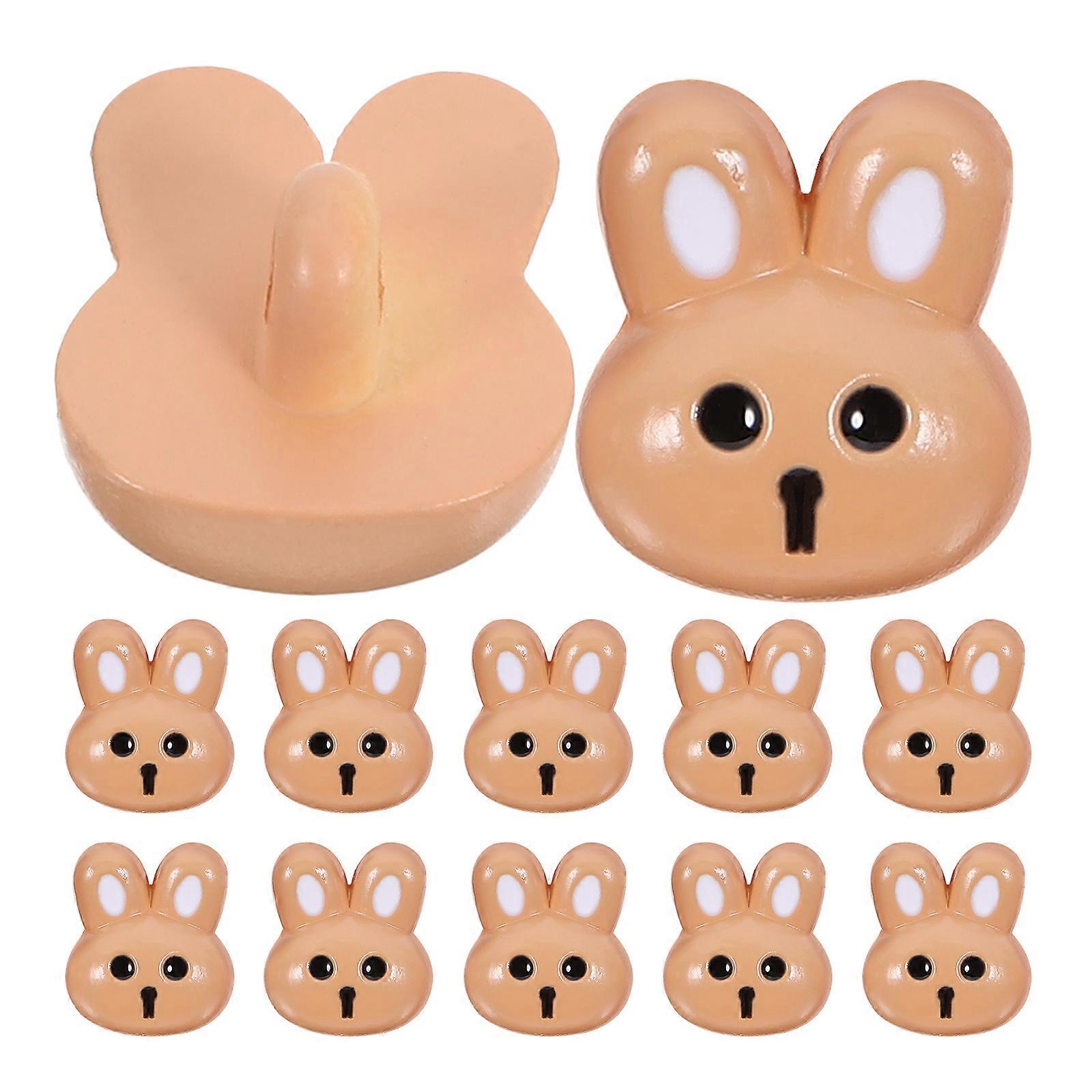 12pcs Sewing Resin Buttons Easter Themed Buttons Small Rabbit Buttons Resin Diy Buttons for Crafts