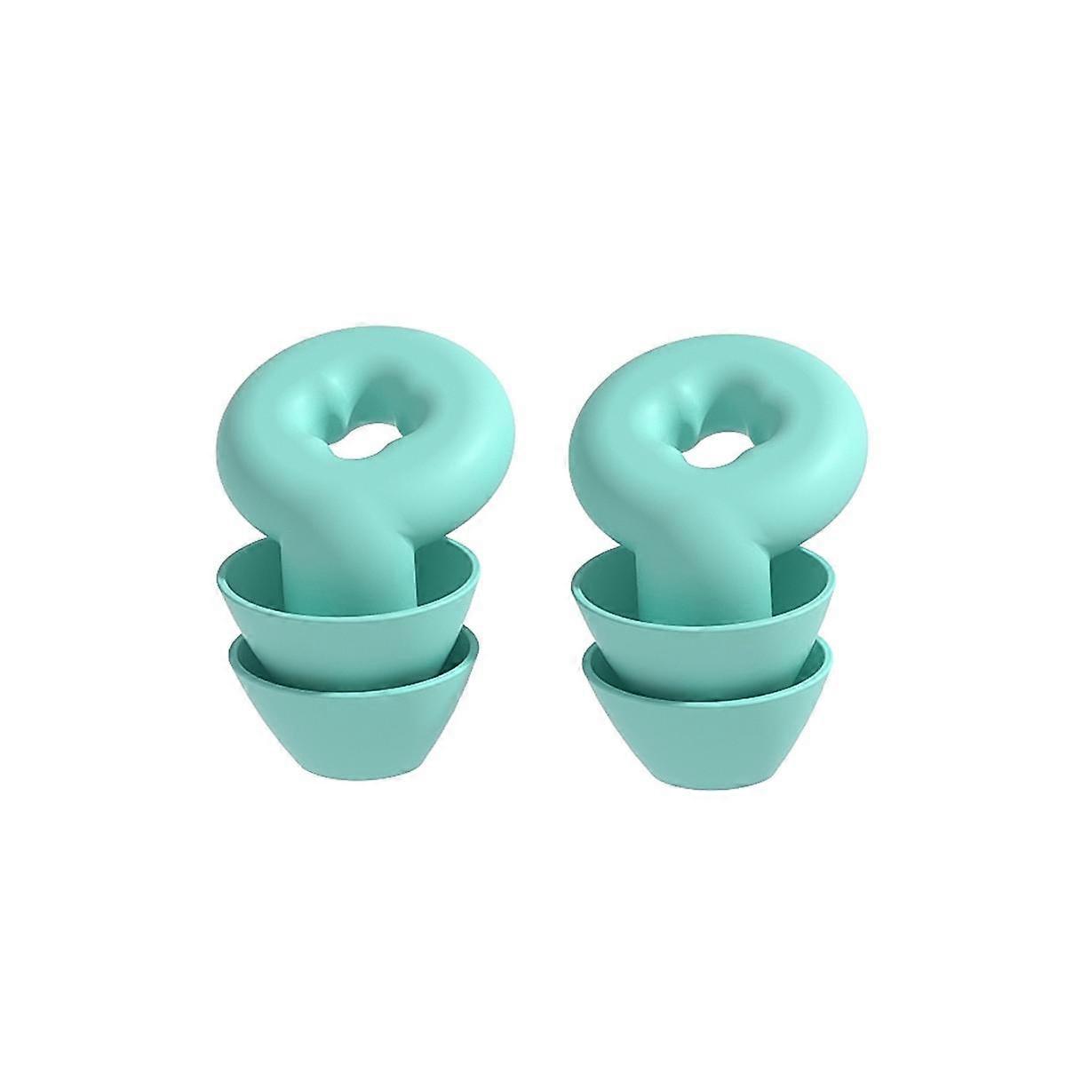 Soft Ear Plugs for Noise Reduction Waterproof Silicone Ear Plug for Sleeping Airplanes Noise Sensitivity Green